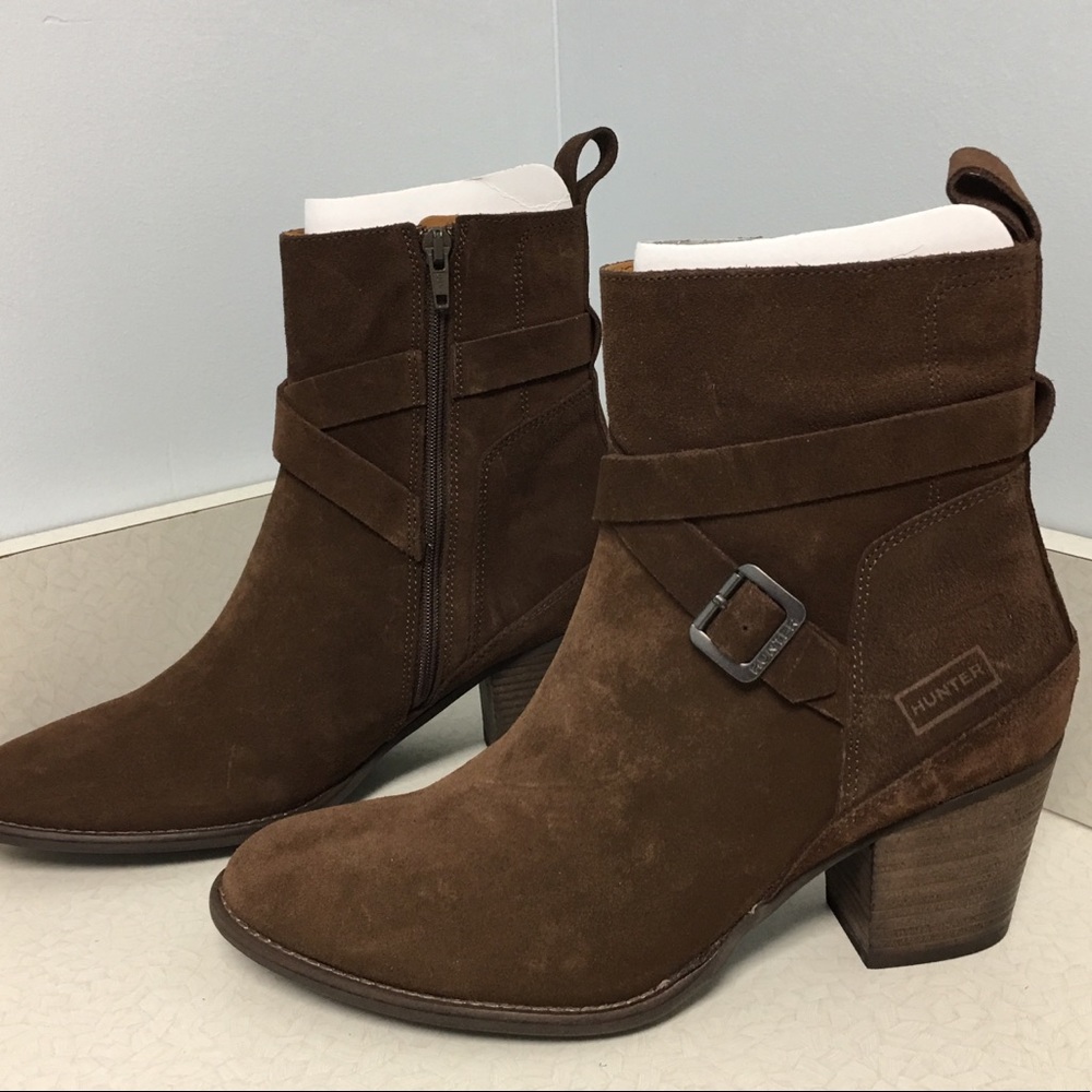 Hunter Brown Suede Boots